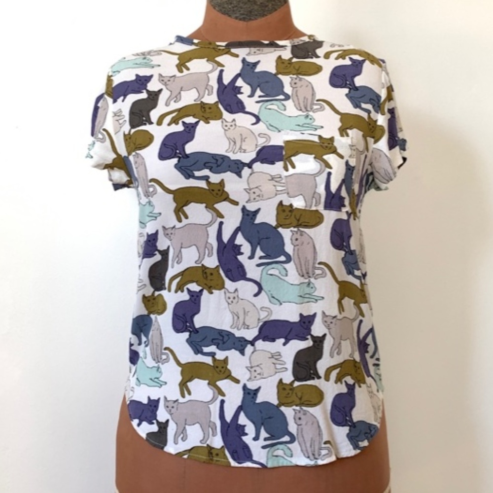H&M cat print top